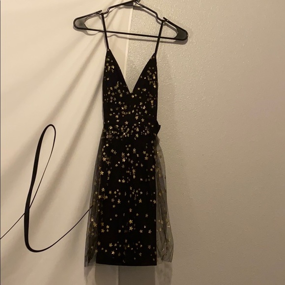 starry black dress
